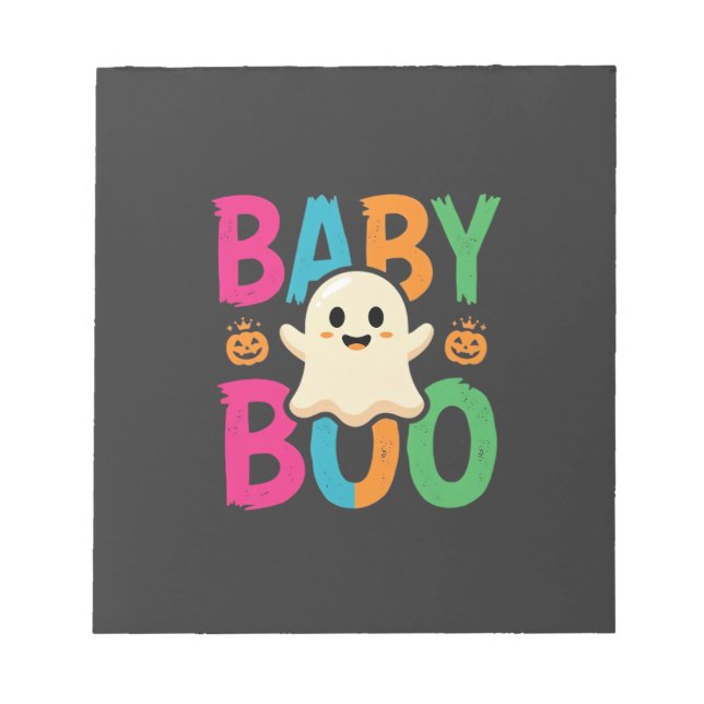 Bloco De Notas Design de Fantasma de Halloween Baby Boo_1 (Frente)