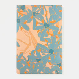 Bloco De Notas Design de Folha Contemporânea Pêssego