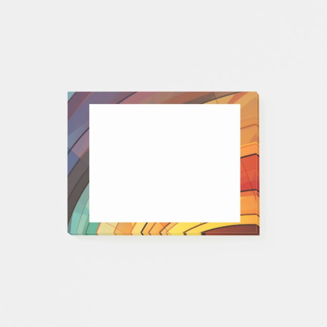 Bloco De Notas Design de fundo nas cores do arco-íris (Frente)