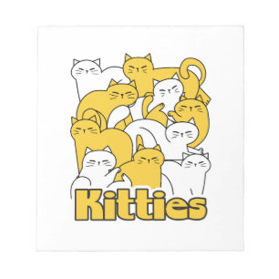 Bloco De Notas Design de Gatinho Chubby - Adorável Arte Gato