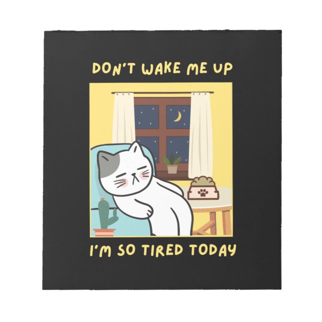 Bloco De Notas design de gato engraçado para crianças - Trendy de (Frente)