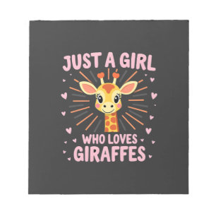 Bloco De Notas Design de girafa engraçado para mulheres meninas S