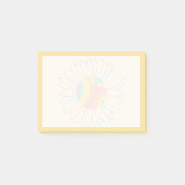 Bloco De Notas Design de Girassol em Aquarela Pastel