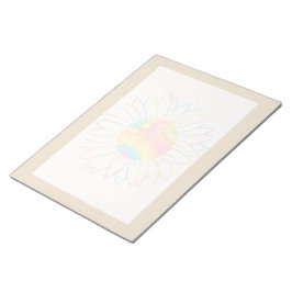 Bloco De Notas Design de Girassol em Aquarela Pastel