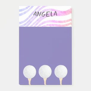 Bloco De Notas design de golfe roxo para golfistas