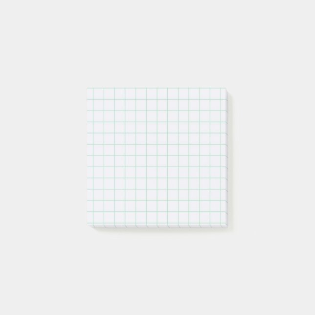 Bloco De Notas Design de Grelha Suave com Padrão Verificado Azul  (Frente)