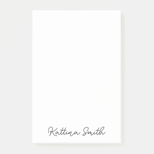 Bloco De Notas Design de Letra Manual Moderna com Monograma (Frente)