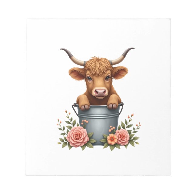Bloco De Notas Design de Mercado de Flores de Vaca das Terras Alt (Frente)