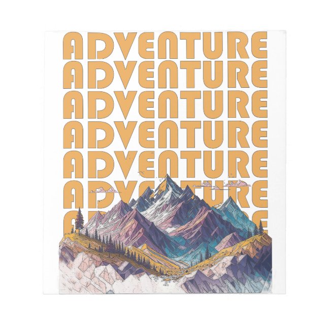 Bloco De Notas Design de montanha da Aventura (Frente)