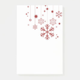 Bloco De Notas Design de Natal mínimo com flocos de neve
