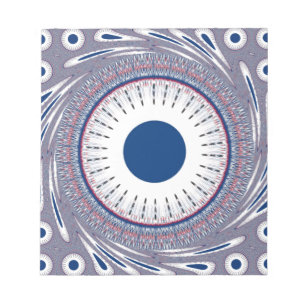 Bloco De Notas Design de Olhos Energéticos Chic: Um Padrão Mesmer
