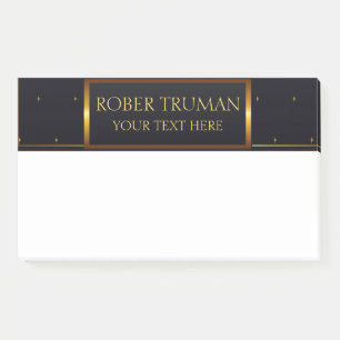 Bloco De Notas Design de ouro azul-luxo