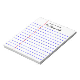 Bloco De Notas Design de Papel Escolar Personalizado - Presente p