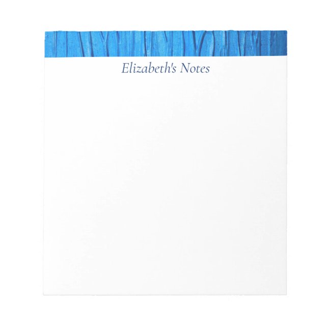 Bloco De Notas Design de pintura azul personalizada (Frente)
