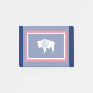 Bloco De Notas Design de Sinalizador do Estado de Wyoming