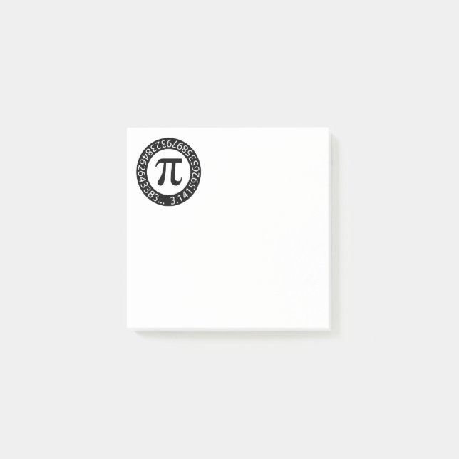 Bloco De Notas DESIGN DE TEXTO Número Pi Símbolo matemático (Frente)