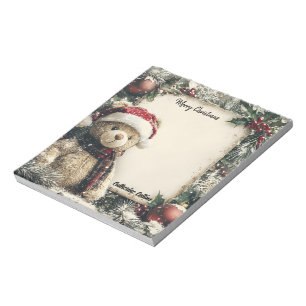 Bloco De Notas Design de Urso de Festa de Natal Bonito - Festivo