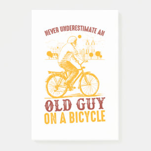 Bloco De Notas Design de Velho Ciclista Bicicleta nunca subes