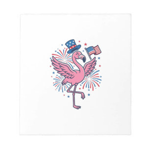 Bloco De Notas Design de vetor de fogos de artifício de flamingo