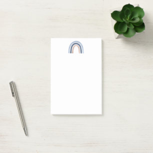 Bloco De Notas Design do Arco-Íris Azul e Pêssego