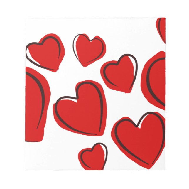 Bloco De Notas Design do coração (Frente)