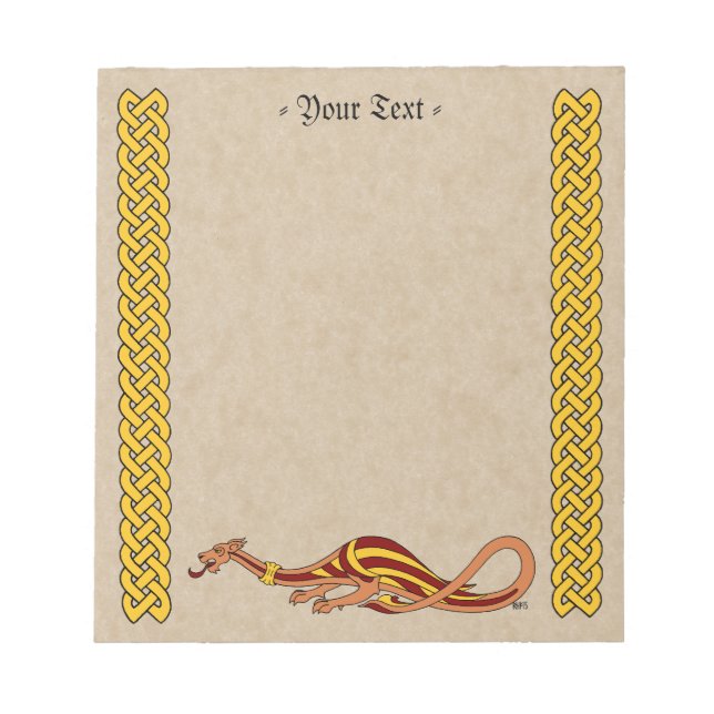 Bloco De Notas Design do Dragão Medieval 2015 (Frente)