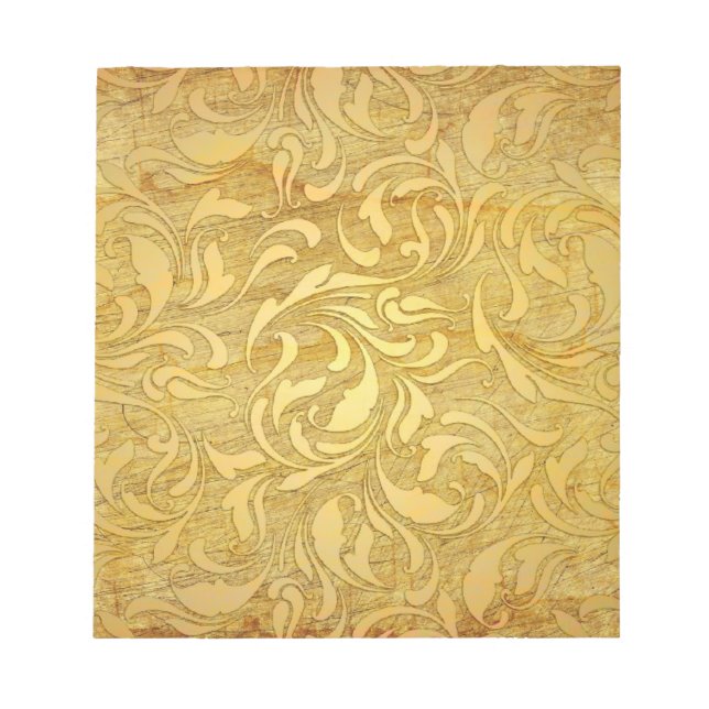 Bloco De Notas Design Dourado de papel Vintage (Frente)