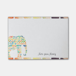 Bloco De Notas Design Elefante Cubo Tribal