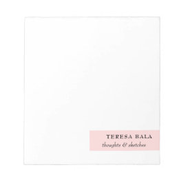 Bloco De Notas Design Feminino Minimalista Rosa Bege Moderno