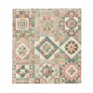 Bloco De Notas Design Floral com proteção de plástico cor-de-rosa