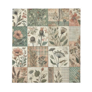 Bloco De Notas Design Floral com proteção de plástico cor-de-rosa