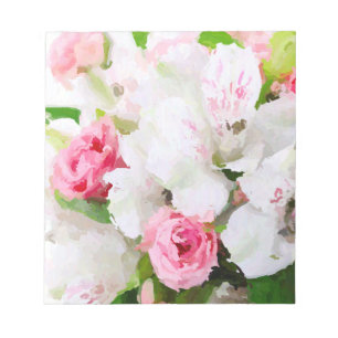 Bloco De Notas Design floral da aguarela