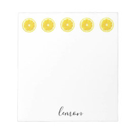 Bloco De Notas Design Geométrica com Fatia de Limão