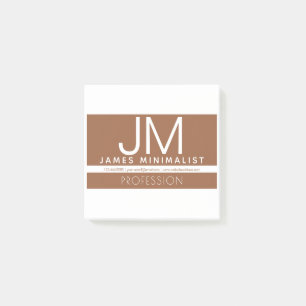 Bloco De Notas Design Minimalista Profissional Moderno Marrom e