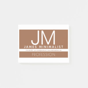 Bloco De Notas Design Minimalista Profissional Moderno Marrom e