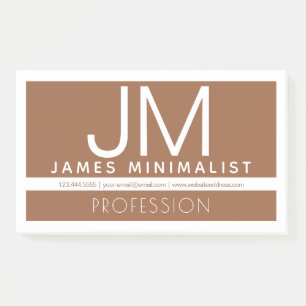 Bloco De Notas Design Minimalista Profissional Moderno Marrom e