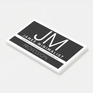 Bloco De Notas Design Minimalista Profissional Moderno Preto e