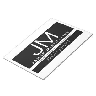 Bloco De Notas Design Minimalista Profissional Moderno Preto e