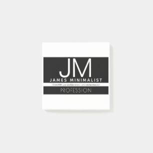 Bloco De Notas Design Minimalista Profissional Moderno Preto e