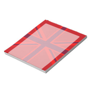 Bloco De Notas Design vermelho de Union Jack do acento