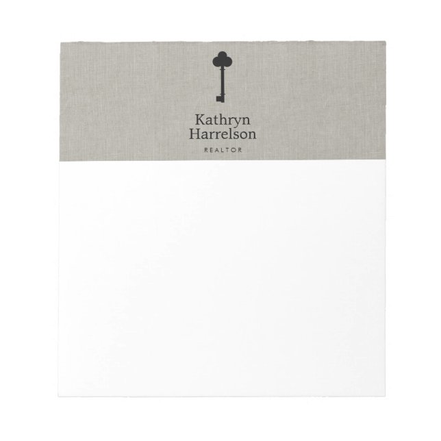 Bloco De Notas Designer do Interior Imobiliário do Realtor de Cha (Frente)