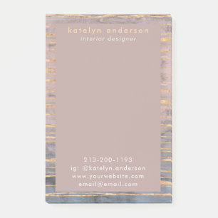 Bloco De Notas Designer Interior Moderno de Mármore Gold Foil Ge