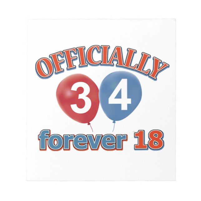 Bloco De Notas designs de 34 anos (Frente)