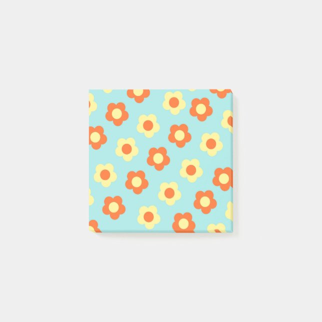 Bloco De Notas Designs Retro-Flores Whimsso para Primavera e Verã (Frente)