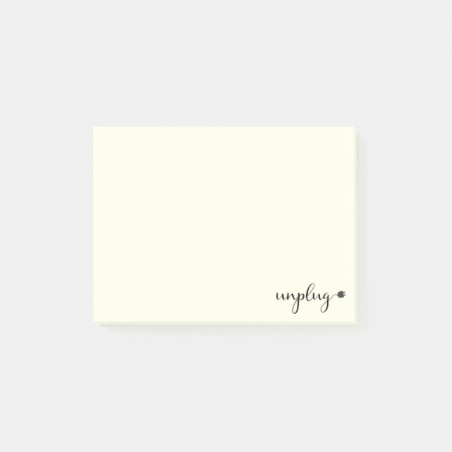 Bloco De Notas Desligar com Texto de Script e Plugue Elétrico (Frente)