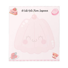 Bloco De Notas Desserts De Geleia Cor-De-Rosa