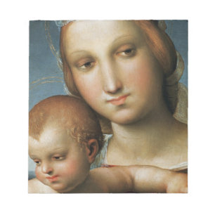 Bloco De Notas Detalhe de <Virgin and Child> Atribuído a Rapha