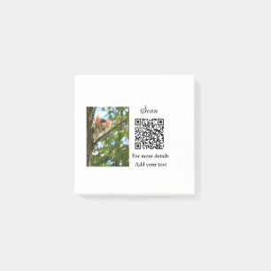 Bloco De Notas Detalhes simples do nome do animal QR código adici