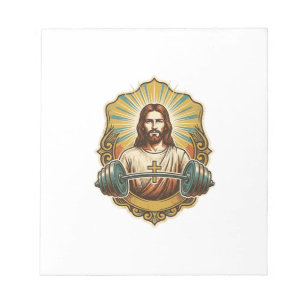Bloco De Notas Determinado Jesus Haltere Pesado de Ferro Levantam