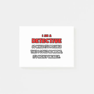 Bloco De Notas Detetive Engraçado. Muito improvável